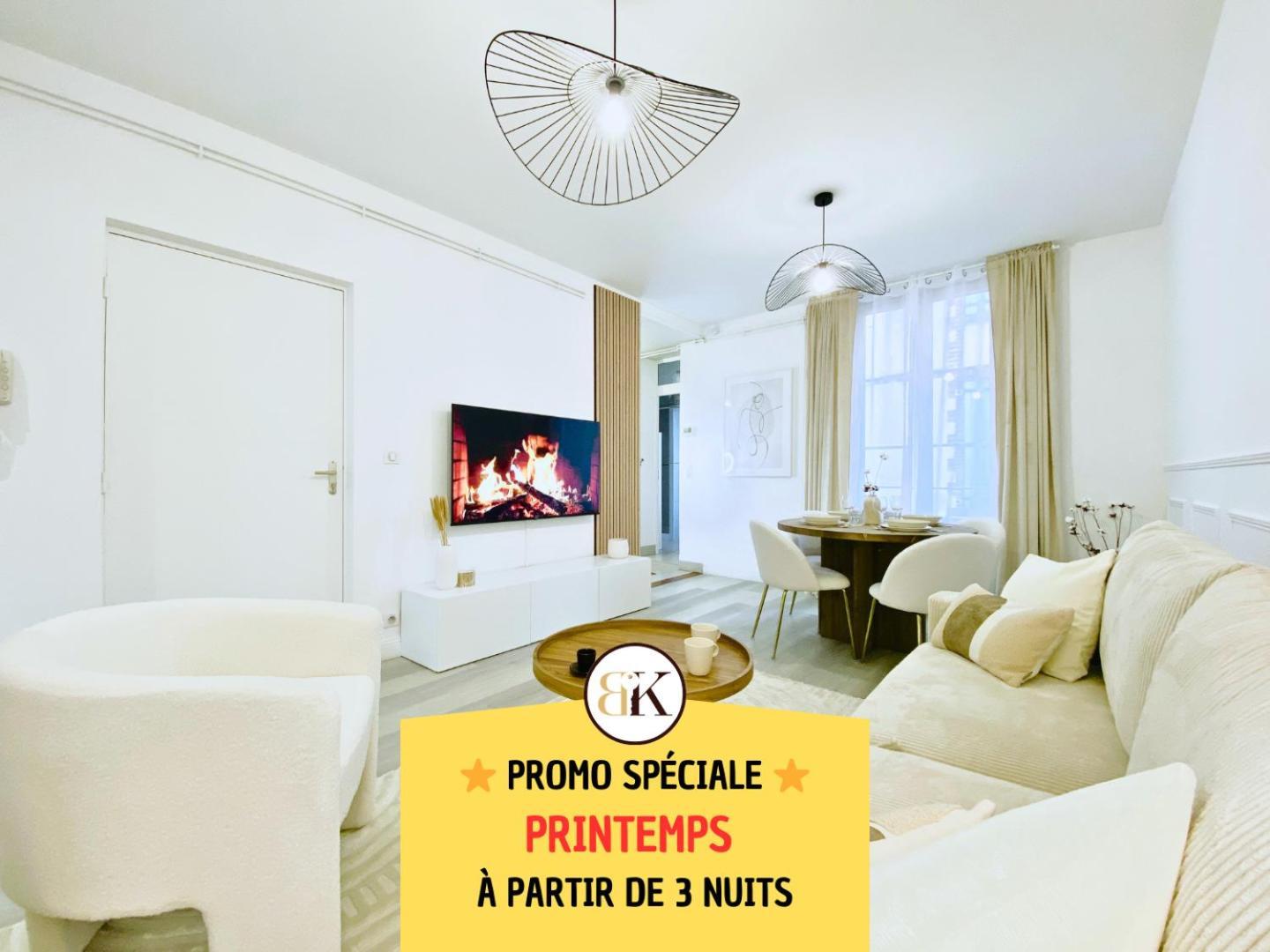 Le Subtil - Best Keys - Elegance & Confort - 2 Chambres Separees - Lit Queen Size - Smart Tv Netflix - Entre Gare & Centre Ville - A 1H De Paris - Wifi Fibre - Check-In Autonome Sens Exteriér fotografie